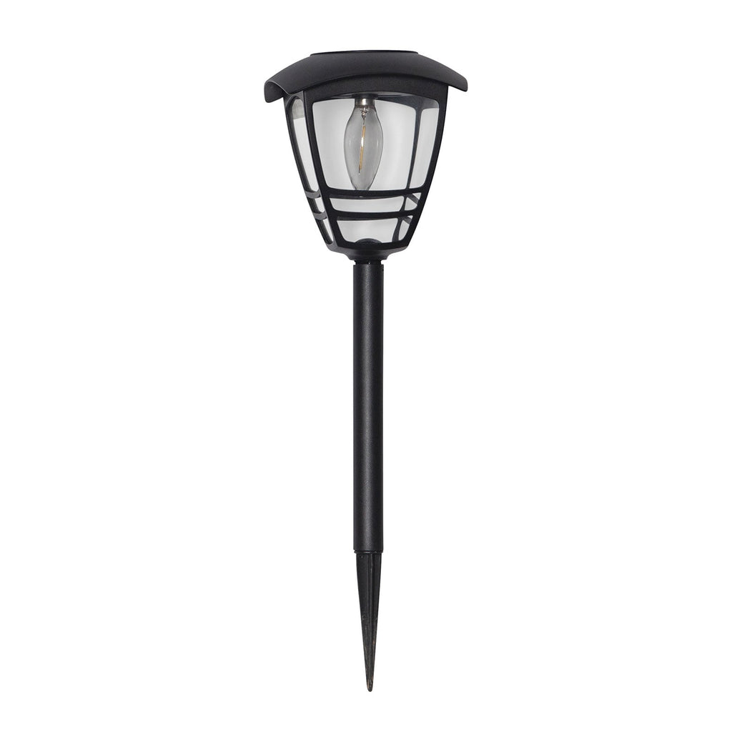 LED solcellelykt Felix lanterneform svart IP44 detalj av LED-lys