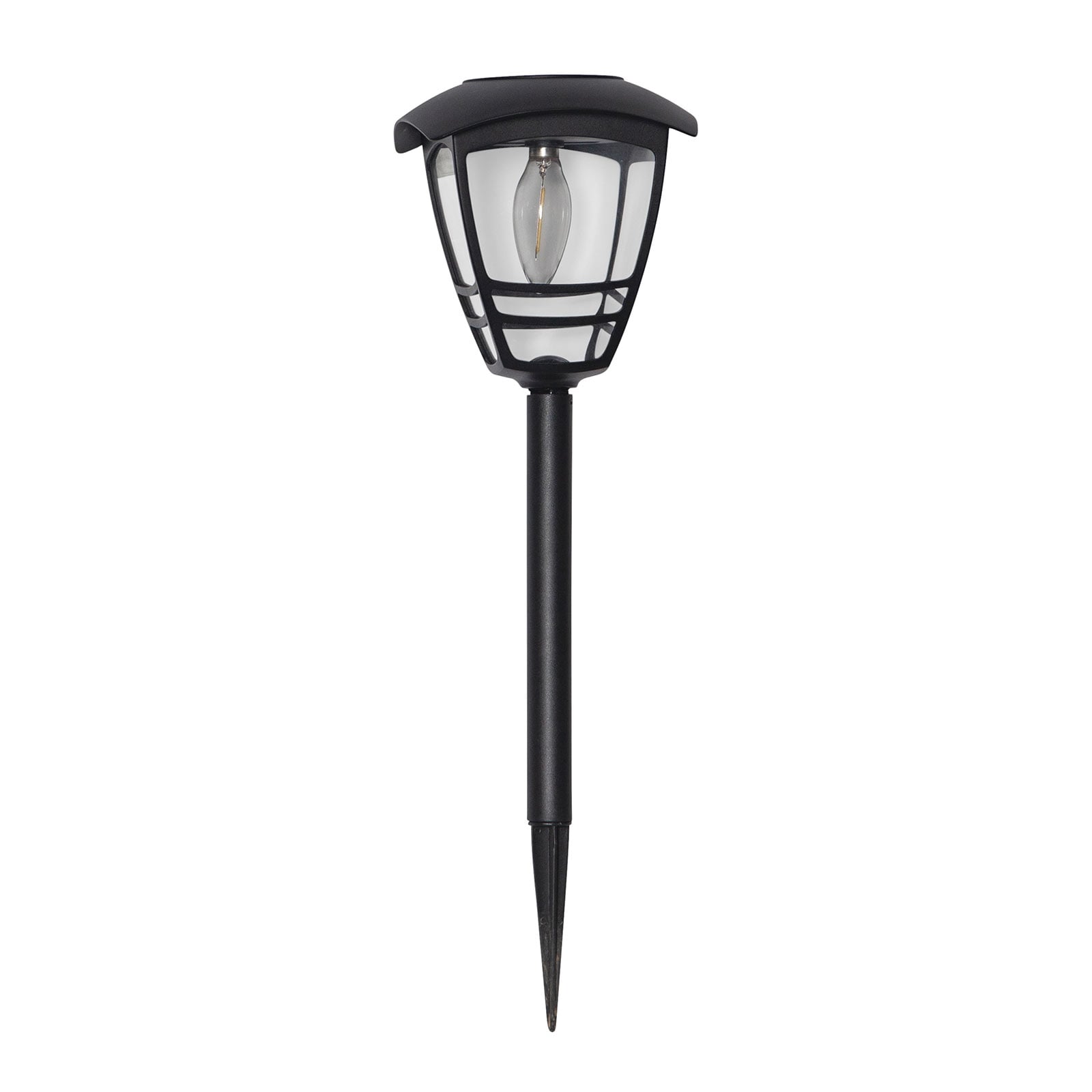 LED solcellelykt Felix lanterneform svart IP44 detalj av LED-lys