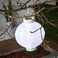 LED solcellelykt Jerrit Ø20 cm hvit IP44 forfra