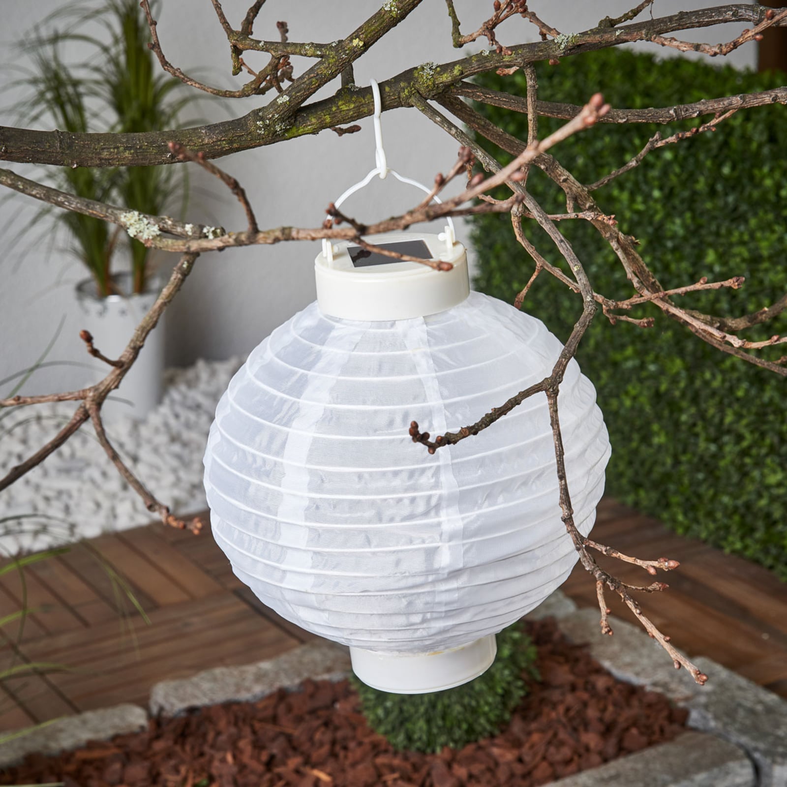 LED solcellelykt Jerrit bakside med solarpanel
