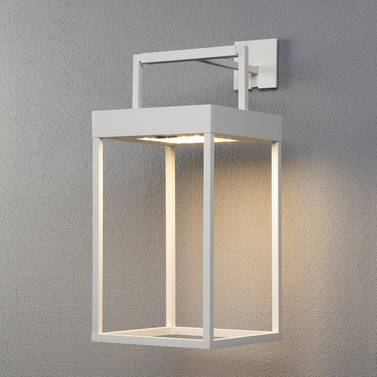 LED solcellelykt Portofino vegg/bord dimbar hvit IP54 forfra