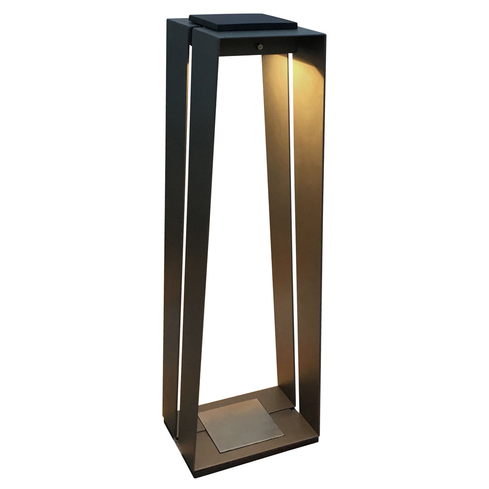 LED solcellelykt Skaal aluminium grå 70 cm detalj