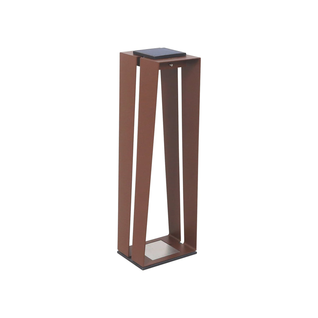 LED solcellelykt Skaal med bevegelsessensor corten 70 cm detalj