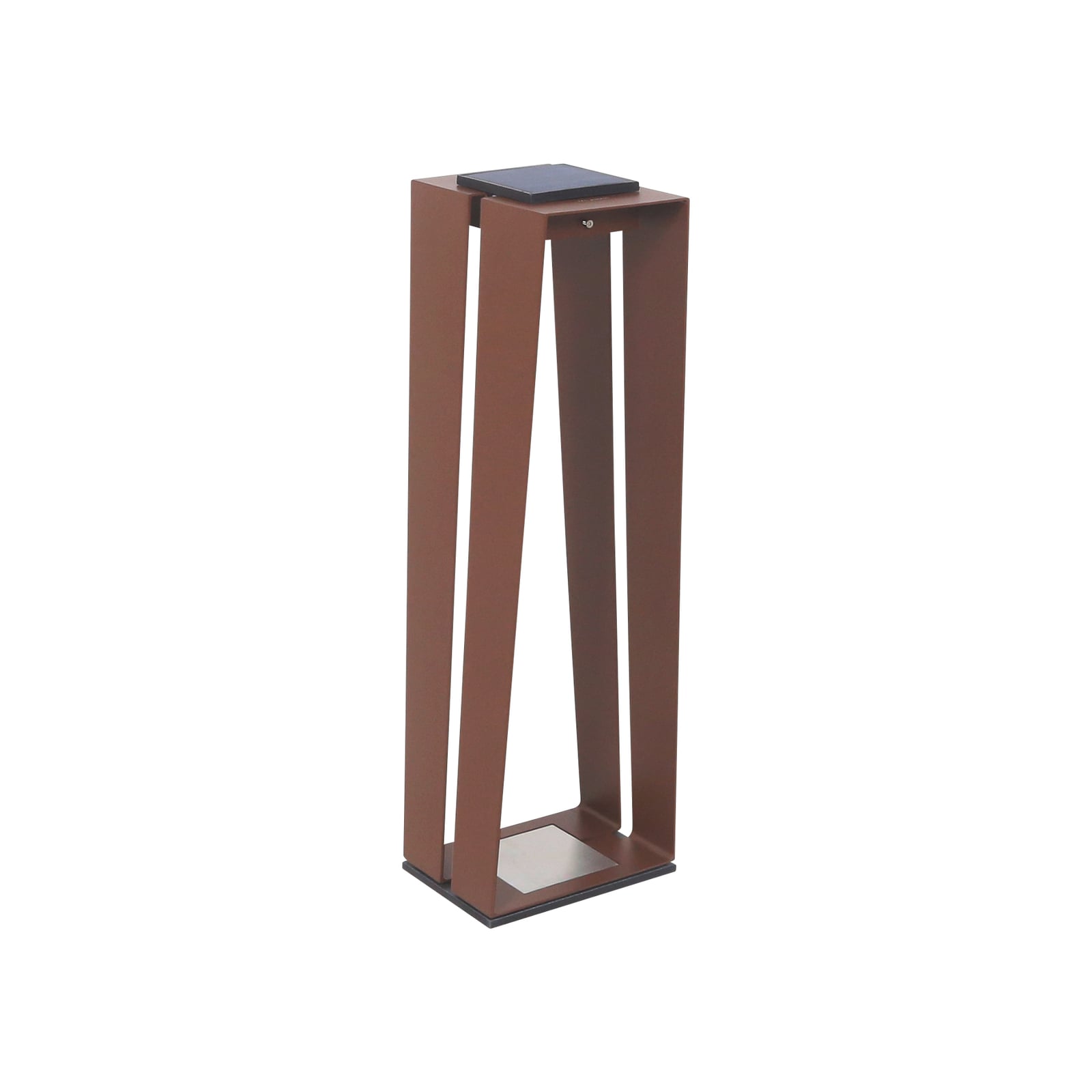 LED solcellelykt Skaal med bevegelsessensor corten 70 cm detalj