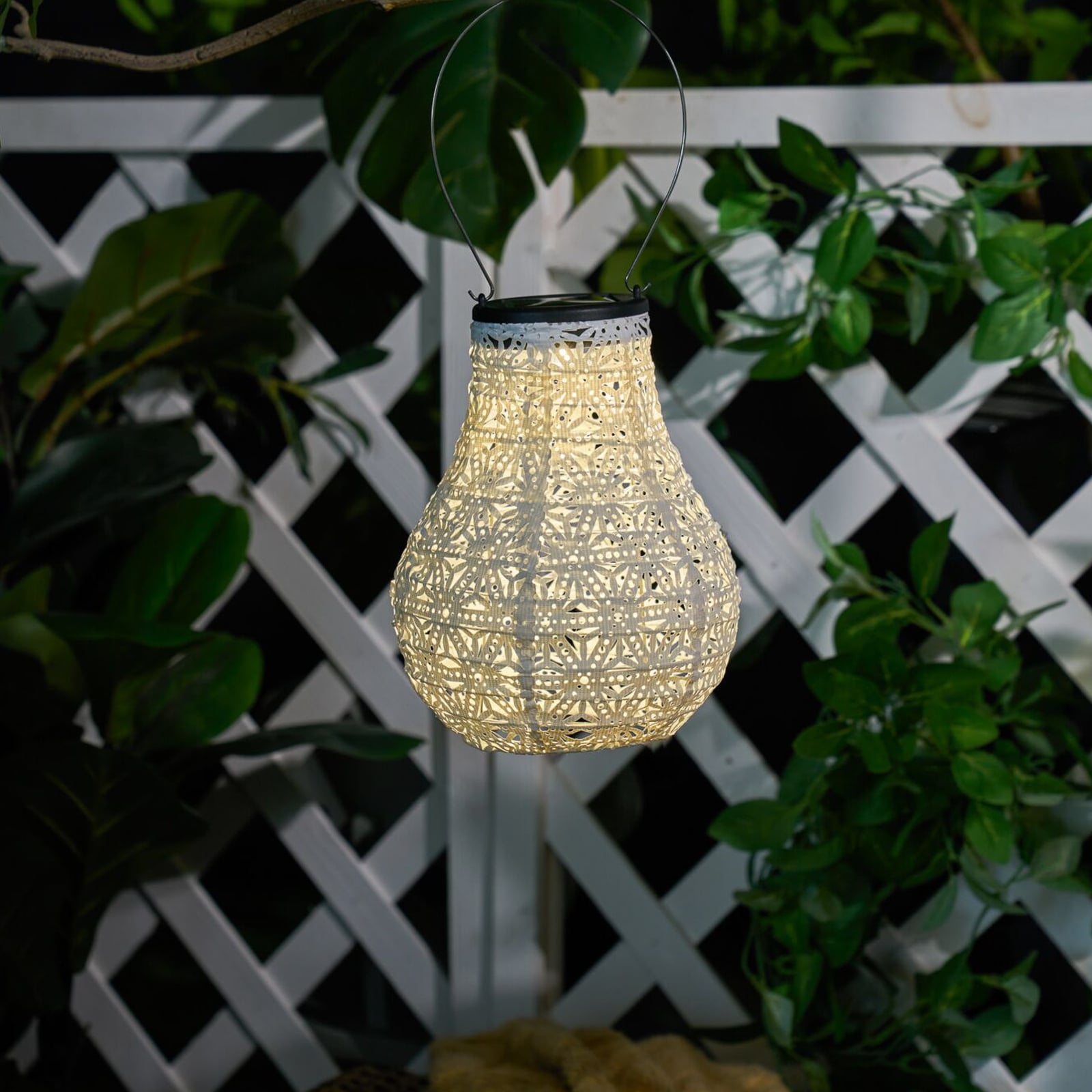 LED solcellelykt Sunshine Blaze hvit forfra