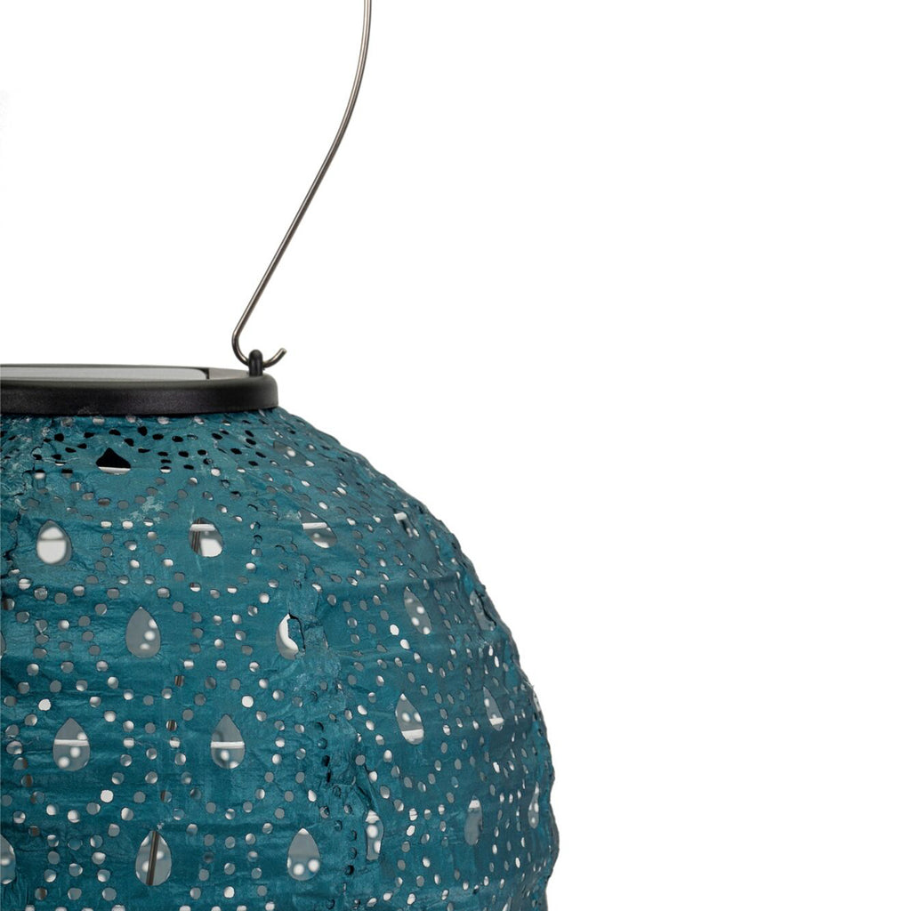 LED solcellelykt Sunshine Charm mørkeblå Ø20 cm med solarmodul