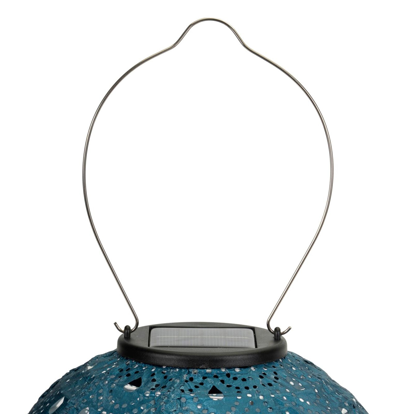 LED solcellelykt Sunshine Charm mørkeblå Ø20 cm i hage
