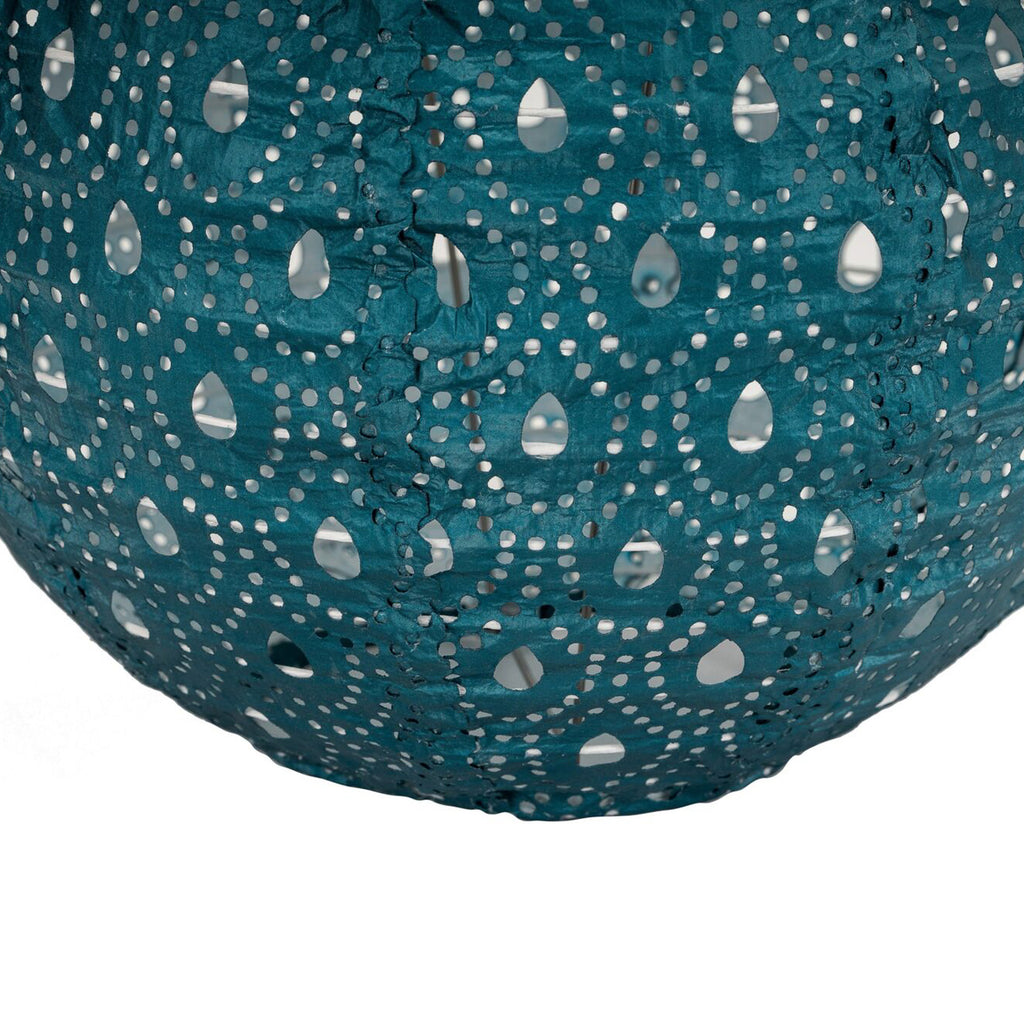 LED solcellelykt Sunshine Charm mørkeblå Ø20 cm med håndtak