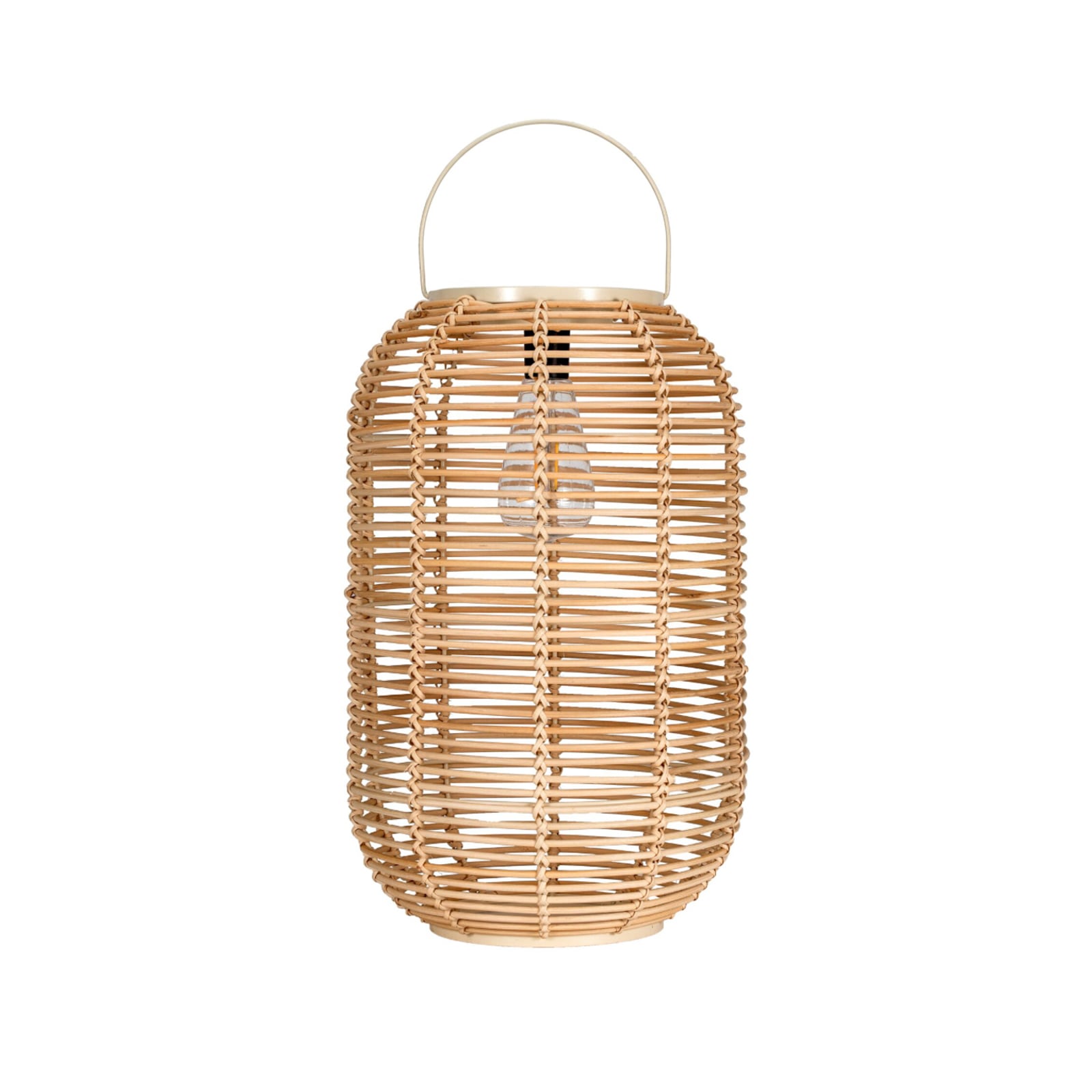LED solcellelykt Sunshine Nature rattanlook detalj av materiale