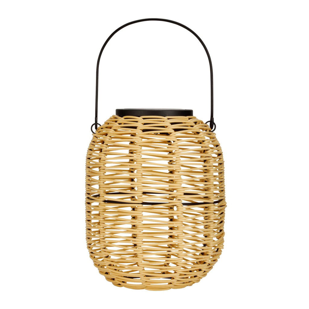 Montert LED solcellelykt Sunshine Treasure rotting beige i uterom