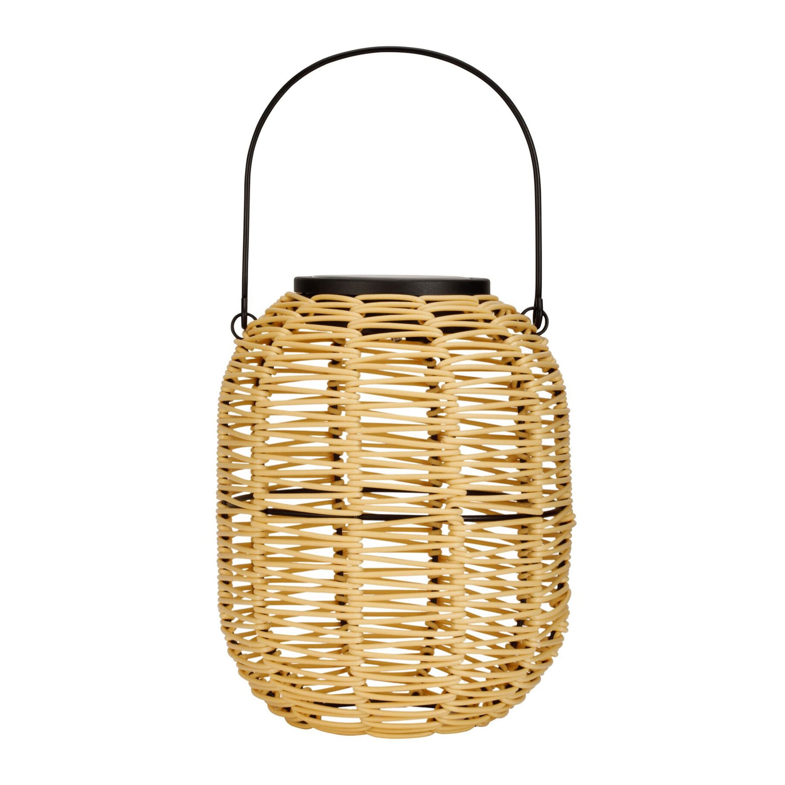 Montert LED solcellelykt Sunshine Treasure rotting beige i uterom