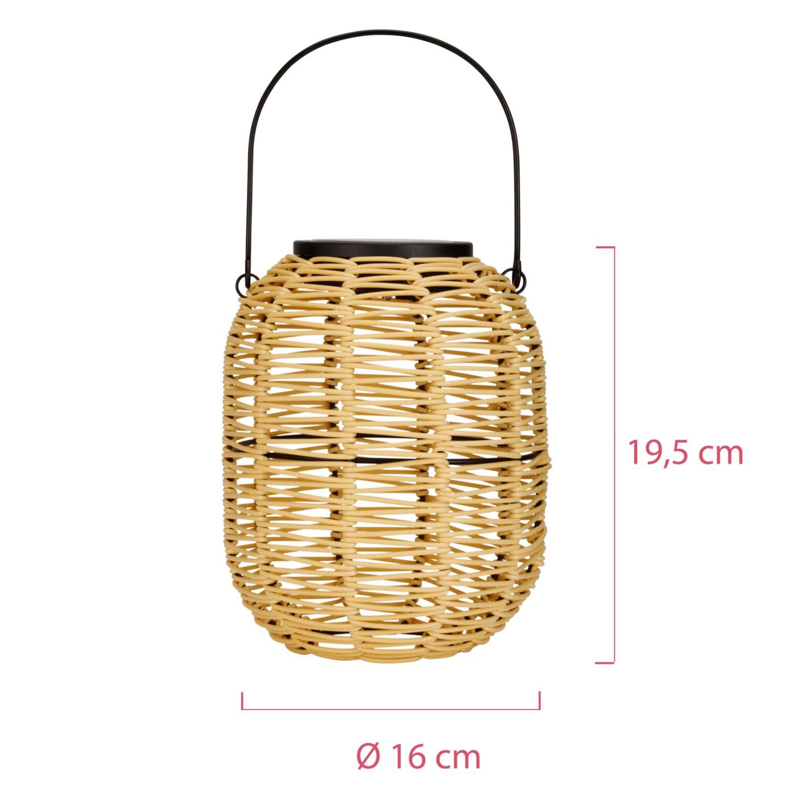 Nærbilde av LED solcellelykt Sunshine Treasure rotting beige