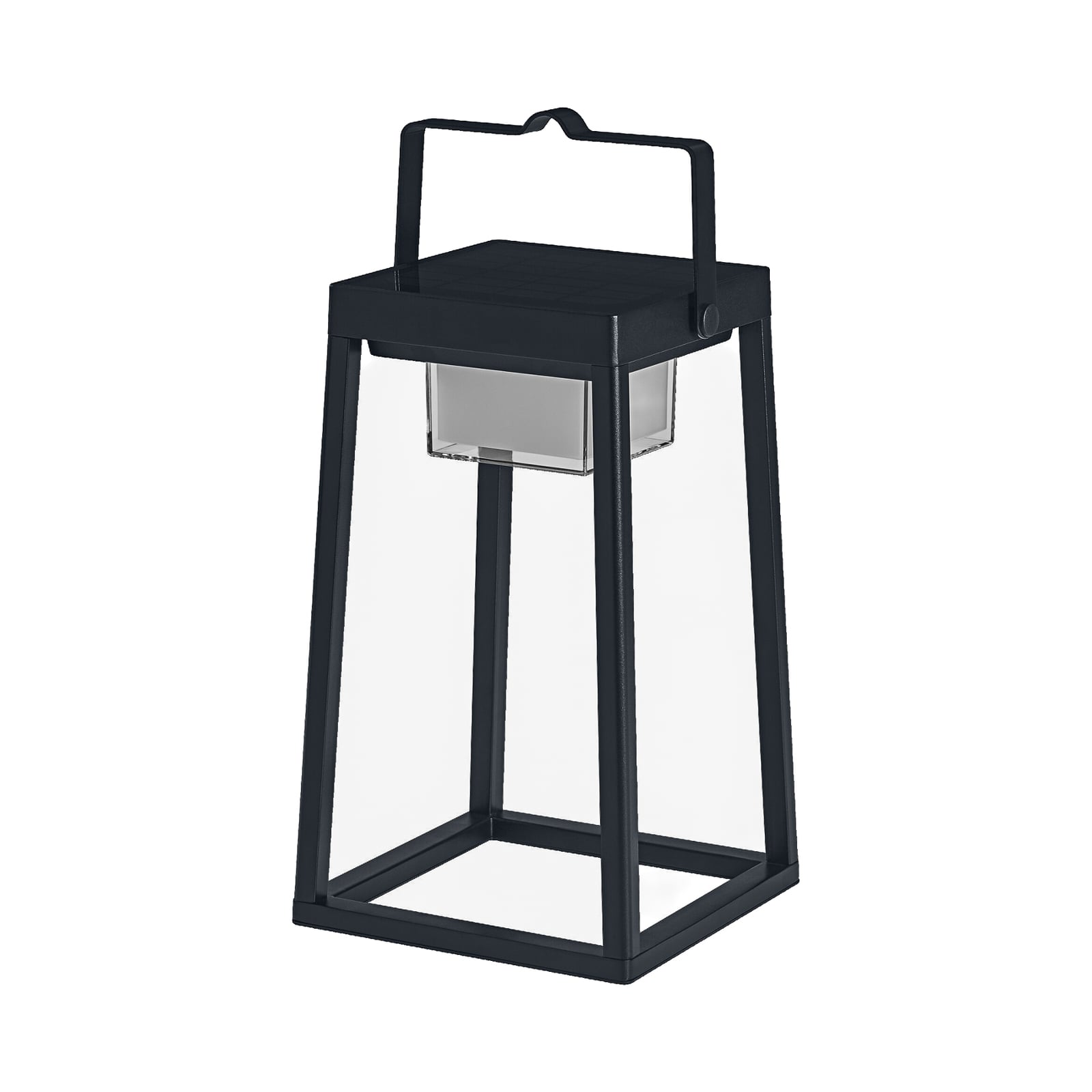 Detalj av LED solcellelykt Table Frame dimbar svart IP44 RGB