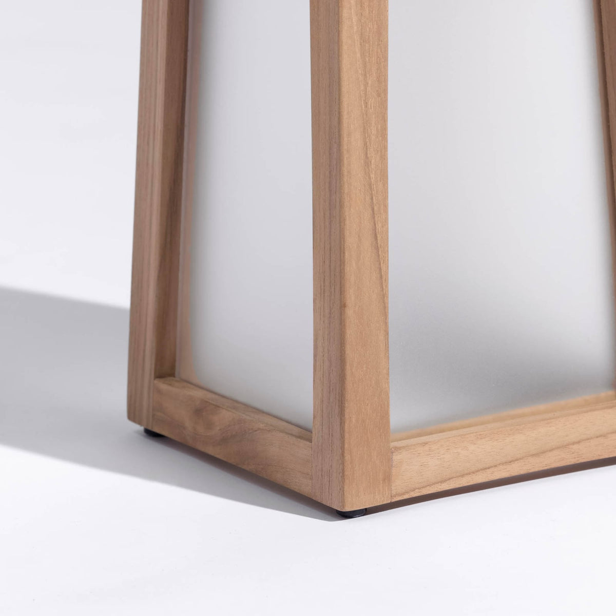 LED solcellelykt Tecka bærbar dimbar teak/aluminium 25 cm frostet akryl