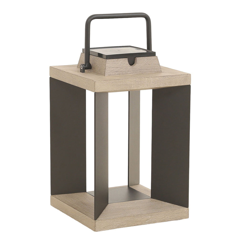 LED solcellelykt Teckalu aluminium svart 36,5 cm detalj