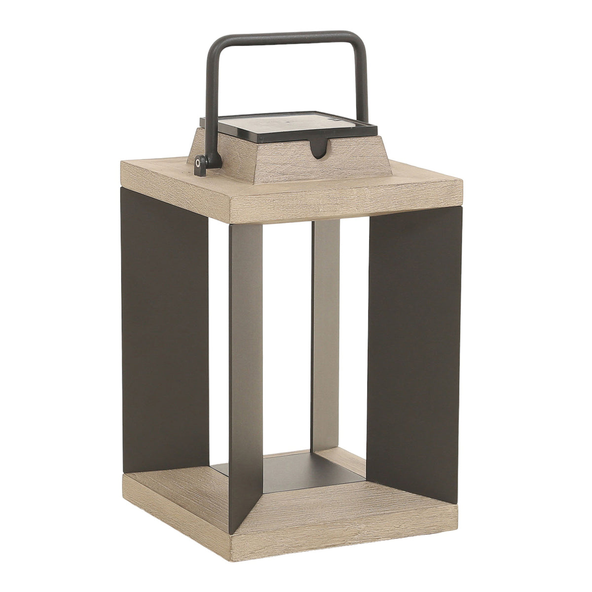 LED solcellelykt Teckalu aluminium svart 36,5 cm detalj