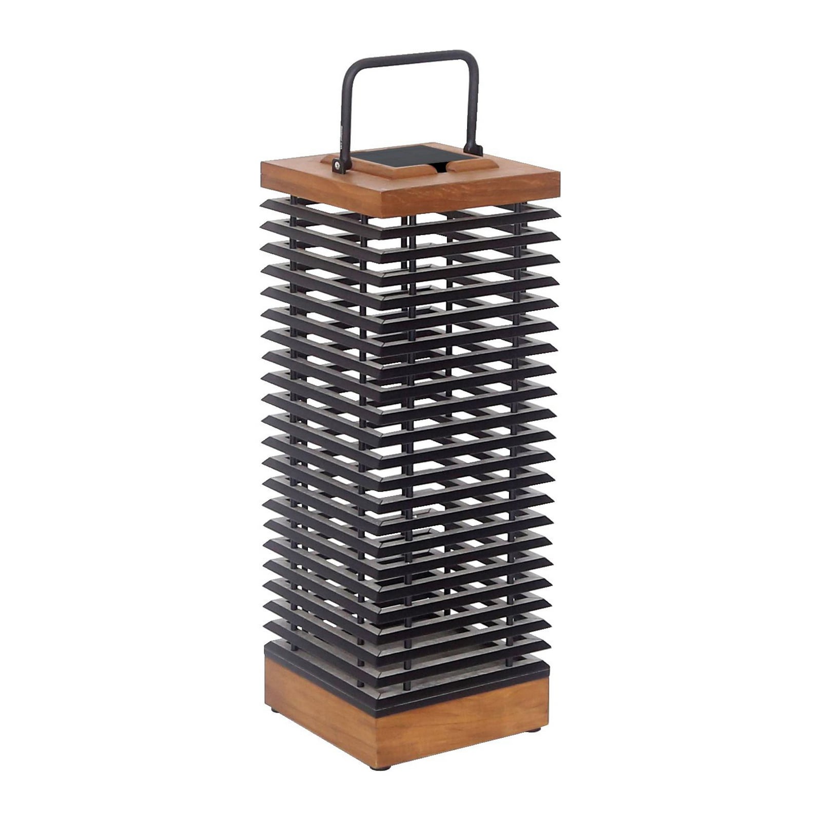 LED solcellelykt Tekura teak/grå 66 cm dimbar IP66 for utendørs bruk