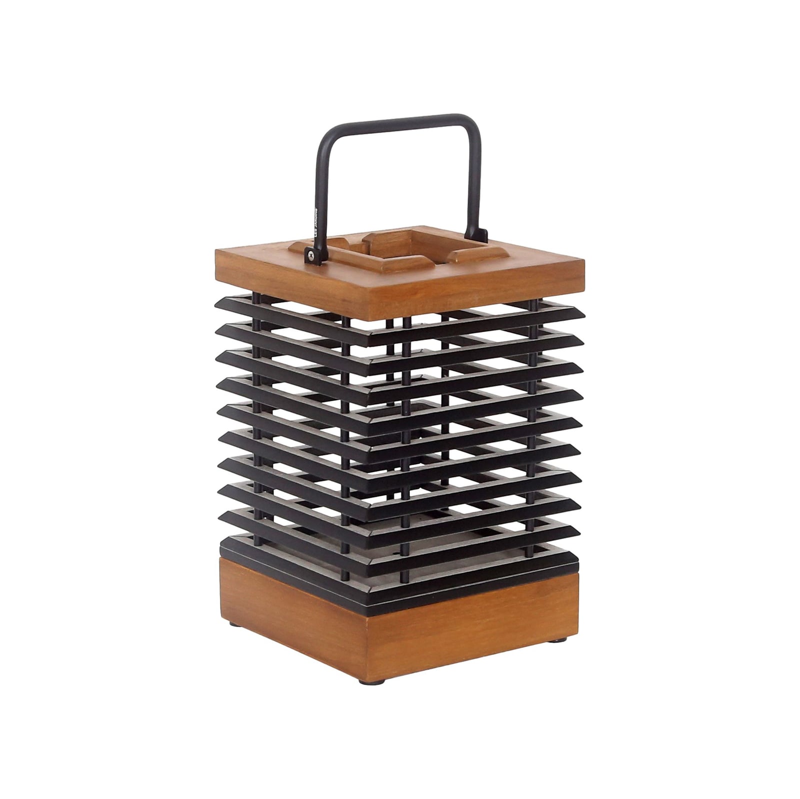 LED solcellelykt Tekura teak lys med bevegelsessensor 37 cm fra Les Jardins