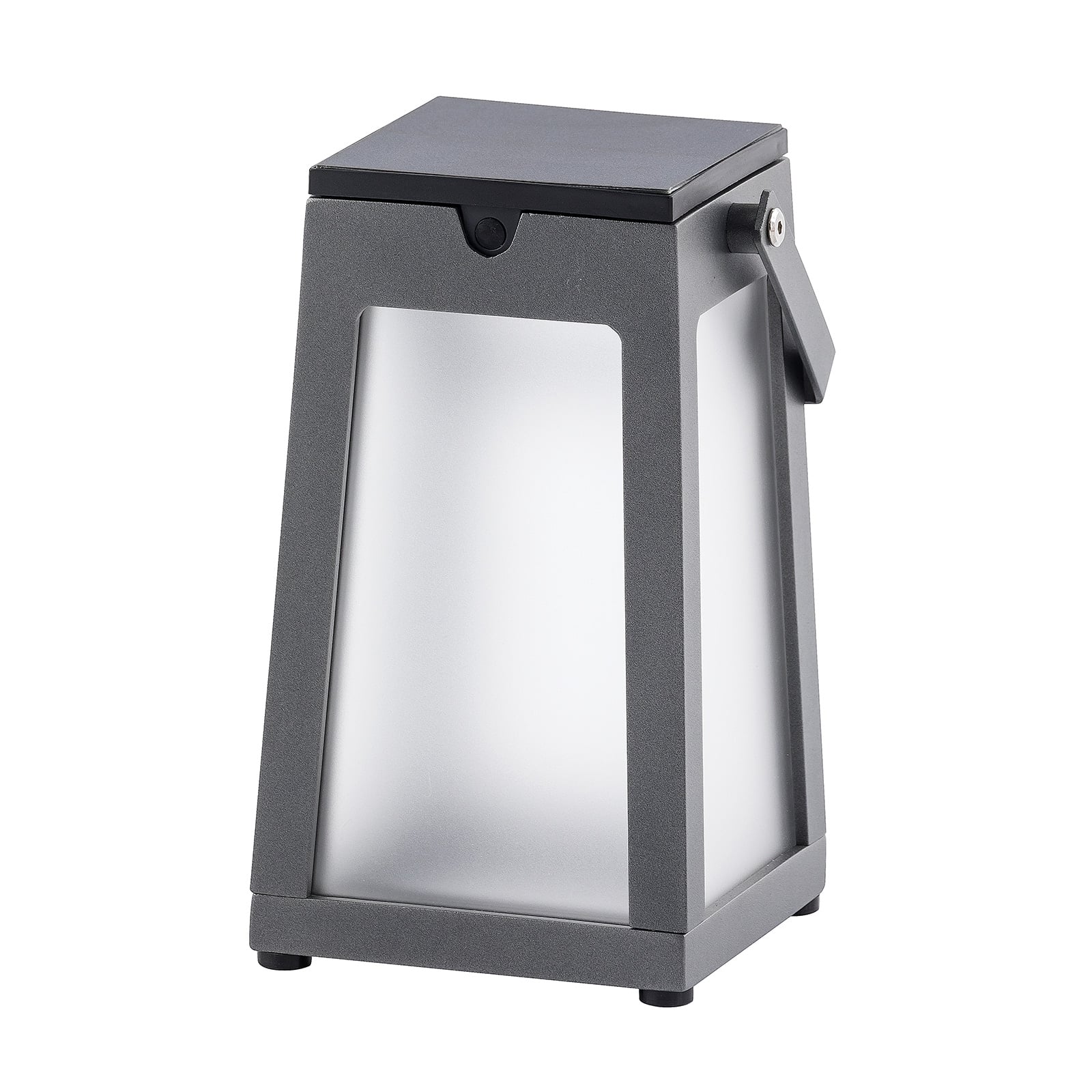 LED solcellelykt Tinka bærbar aluminium grå IP55 for utebruk