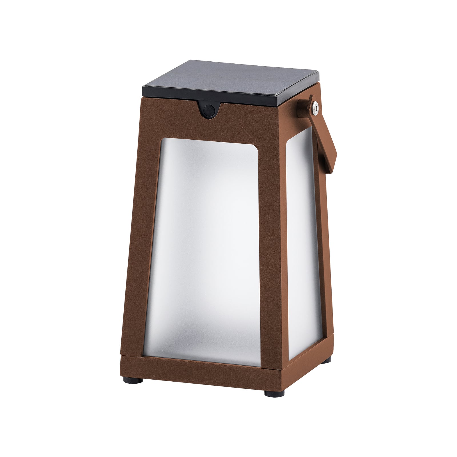 LED solcellelykt Tinka bærbar aluminium rustfarget IP55 for varme uteområder