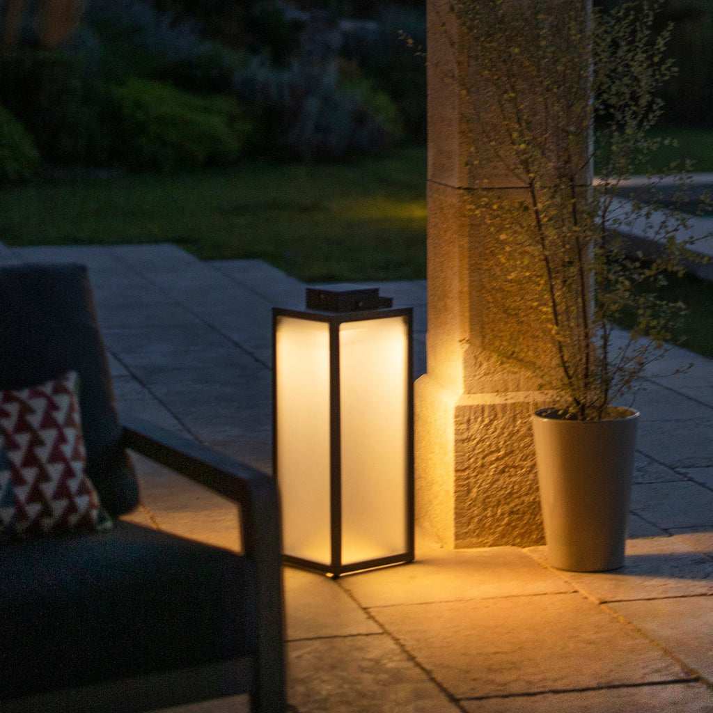 LED solcellelykt Tradition antrasitt aluminium 65 cm detalj