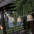 LED solcellelyslenke Aurora rattan/bambus 800 cm IP44 forfra