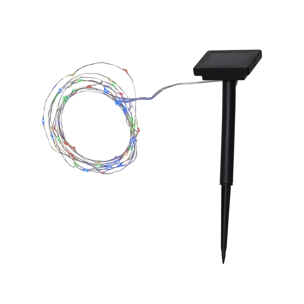 LED solcellelyslenke Dew Drop fargeskiftende RGB IP44 lys i mørket