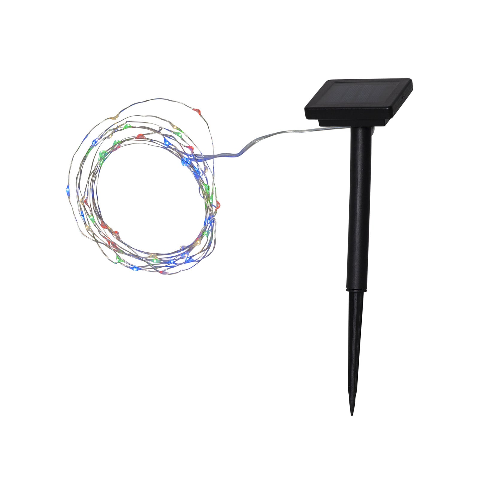 LED solcellelyslenke Dew Drop fargeskiftende RGB IP44 lys i mørket