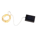 LED solcellelyslenke Ece transparent 13,4 m front