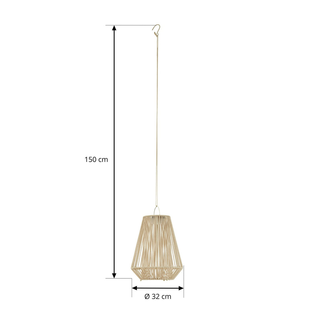 LED solcellependellampe Austas beige dimbar detalj nærbilde
