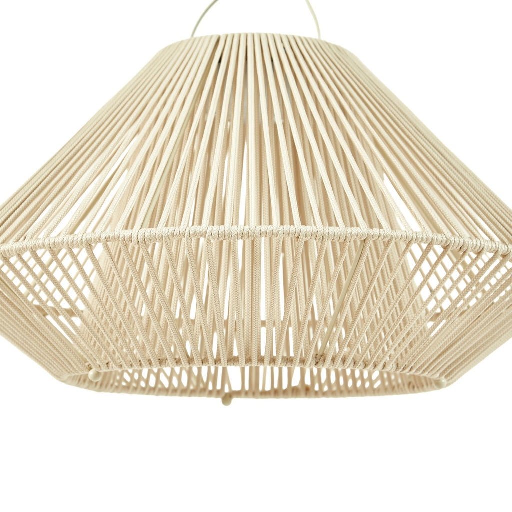 LED solcellependellampe Austas beige dimbar Ø50 cm IP54 - Lindby