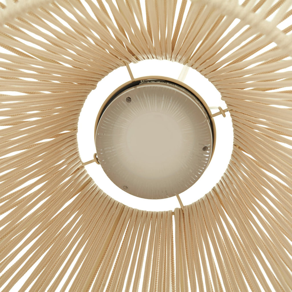 LED solcellependellampe Austas beige dimbar Ø50 cm IP54 - Lindby