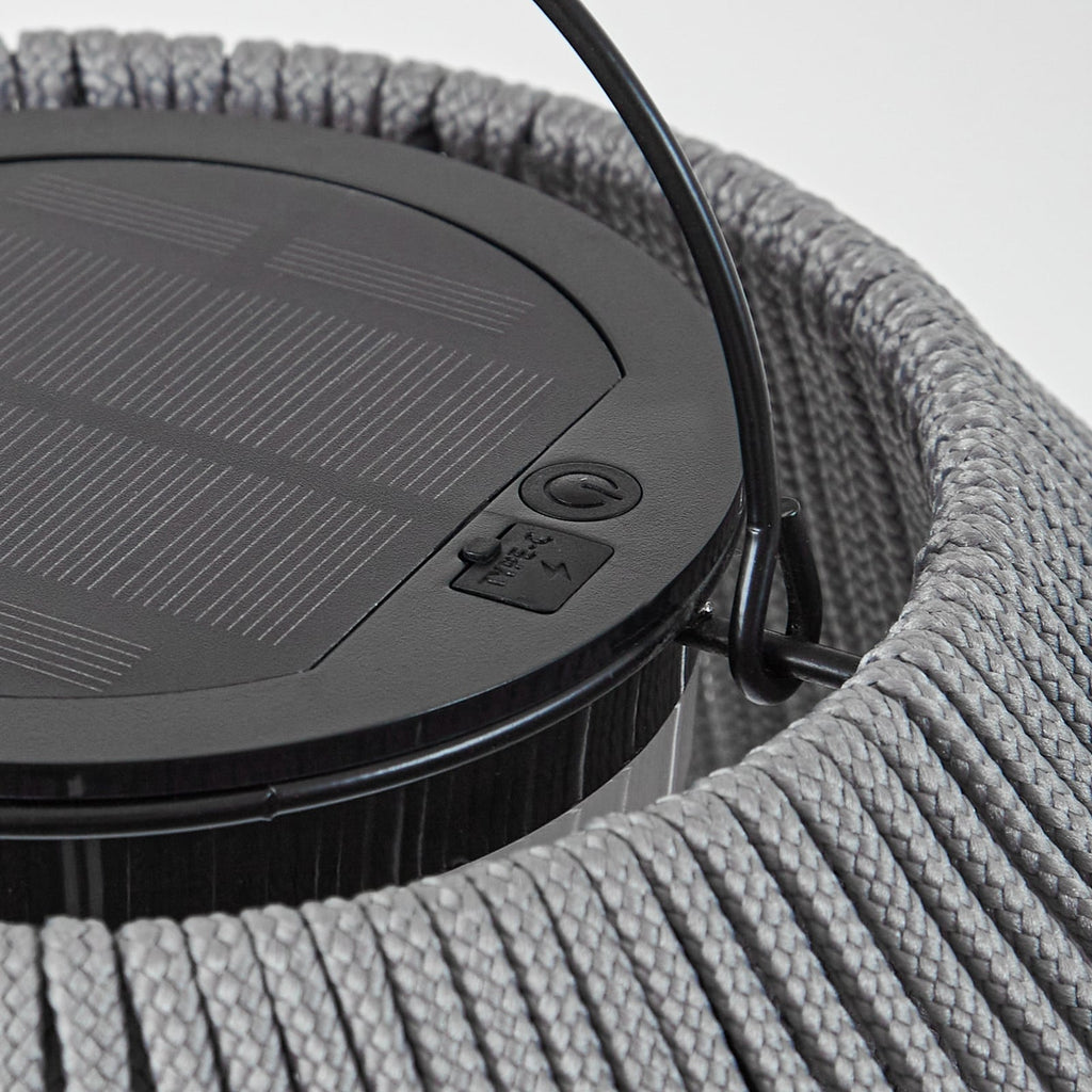 LED solcellependellampe Austas grå dimbar Ø50 cm IP54 - Lindby