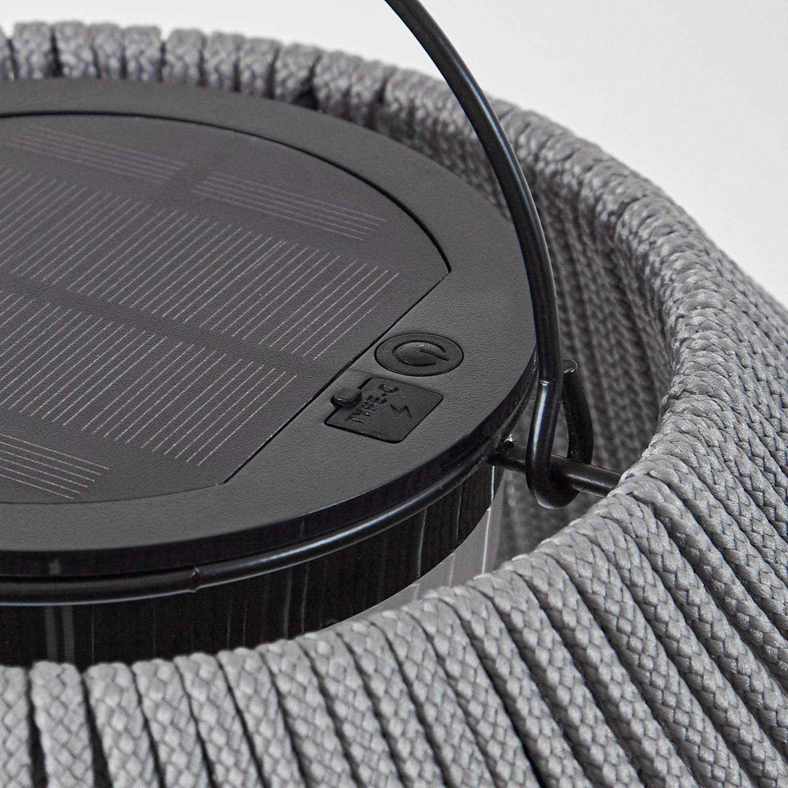 LED solcellependellampe Austas grå dimbar Ø50 cm IP54 - Lindby
