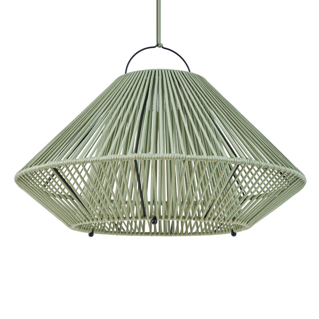 LED solcellependellampe Austas grønn dimbar Ø50 cm IP54 med USB-ladekabel
