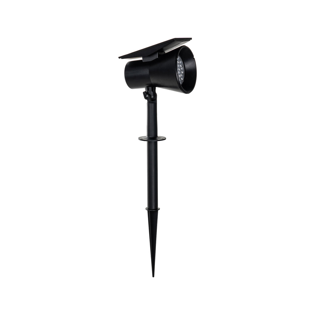LED solcellespot Birko med jordspyd svart 56 cm nærbilde