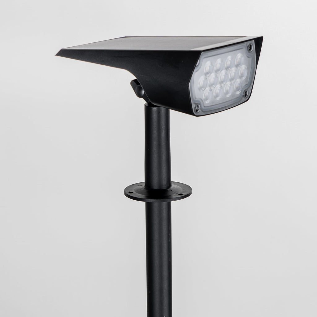 LED solcellespot Helier med jordspyd svart sideprofil