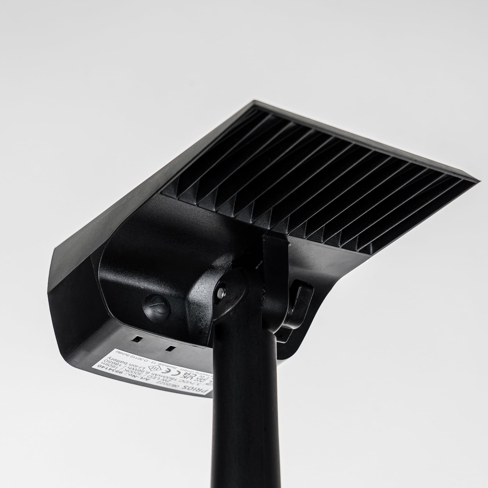 LED solcellespot Helier med jordspyd svart med synlig jordspyd