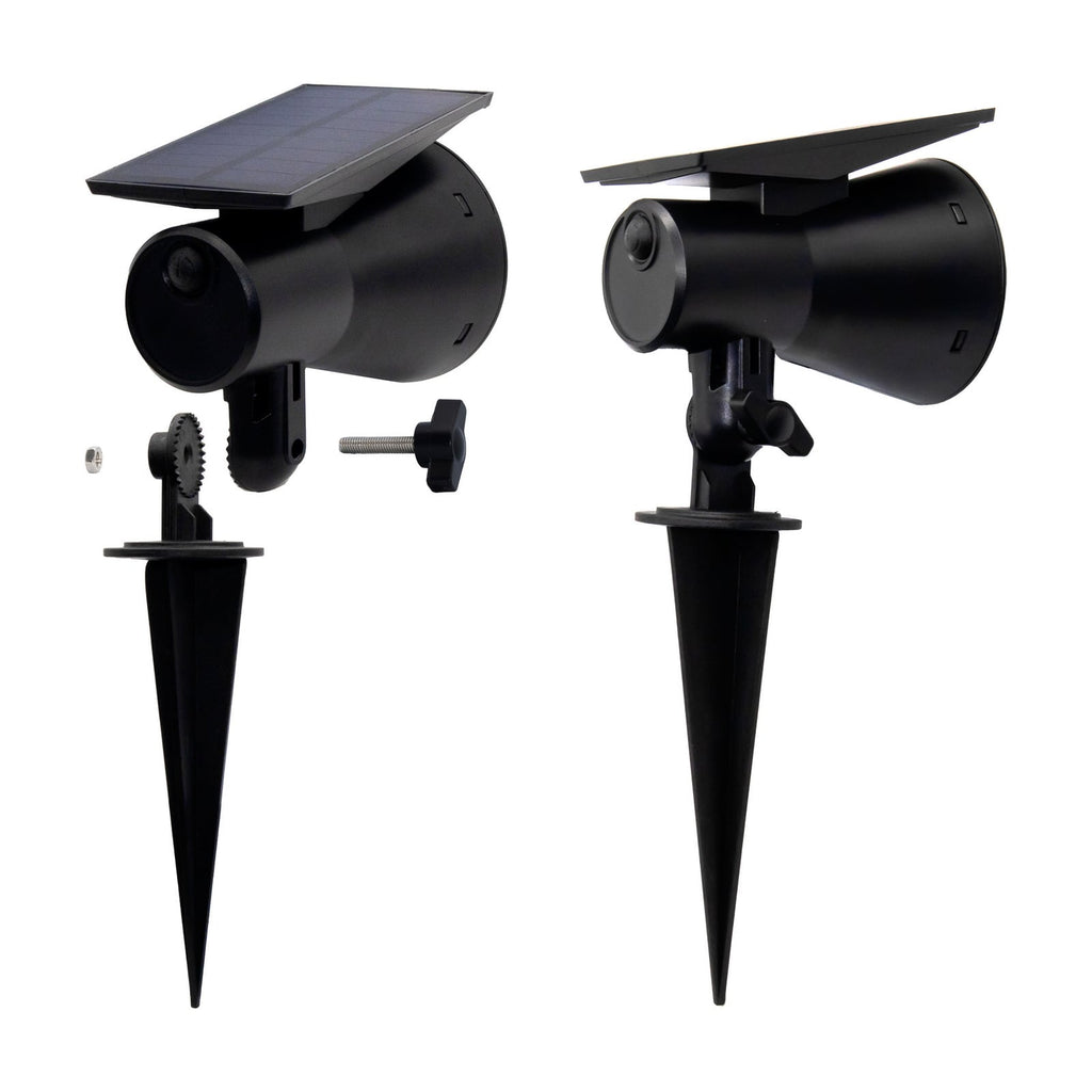 LED solcellespot Jostiras med jordspyd svart IP54 - Prios