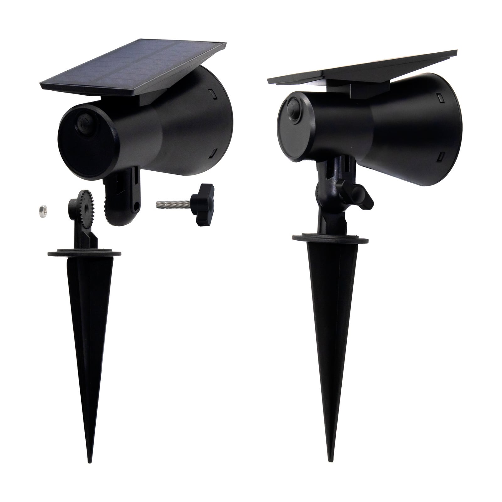 LED solcellespot Jostiras med jordspyd svart IP54 - Prios