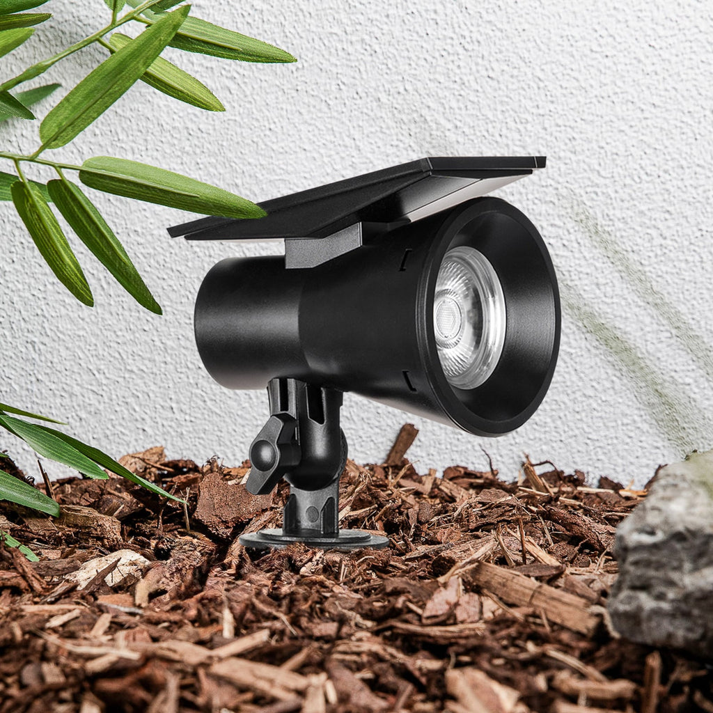 LED solcellespot Jostiras med jordspyd svart IP54 - Prios