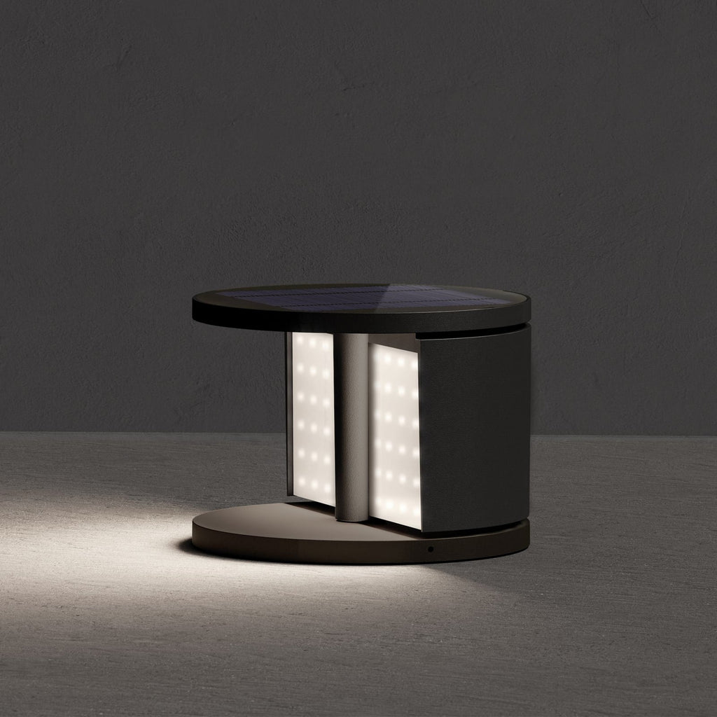LED solcellespot SWING antrasitt aluminium forfra