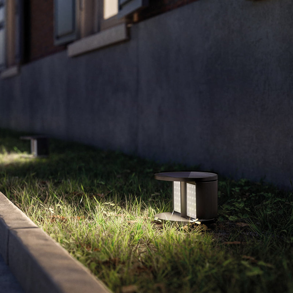 LED solcellespot SWING antrasitt aluminium detalj