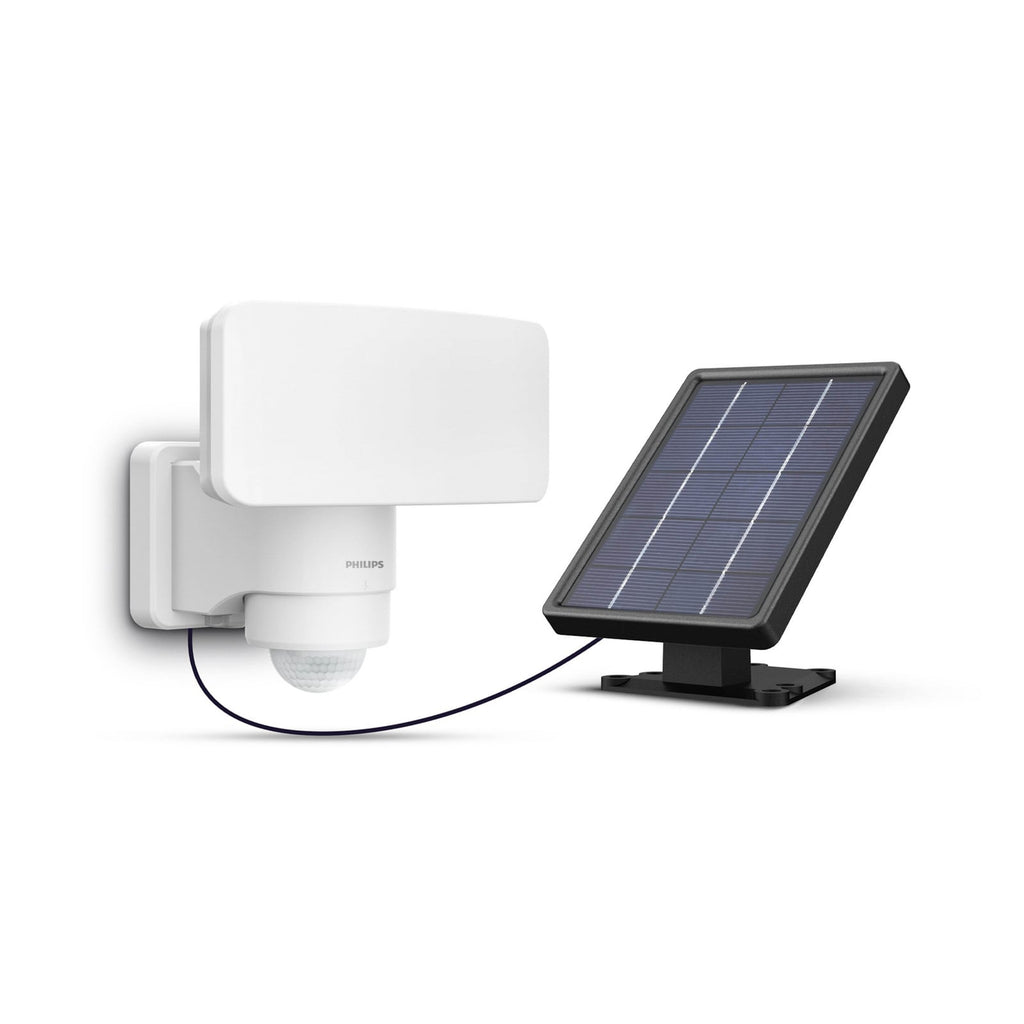 LED solcellespot Tylus med bevegelsessensor hvit forfra