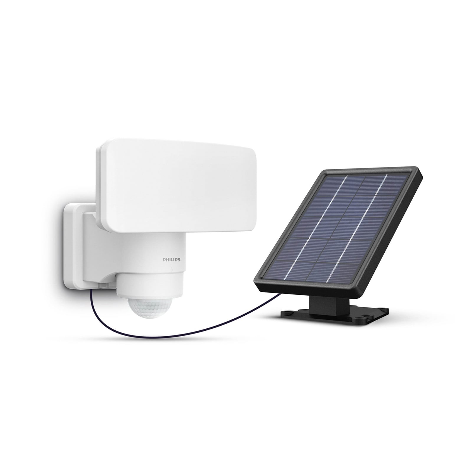 LED solcellespot Tylus med bevegelsessensor hvit 6W IP44 forfra