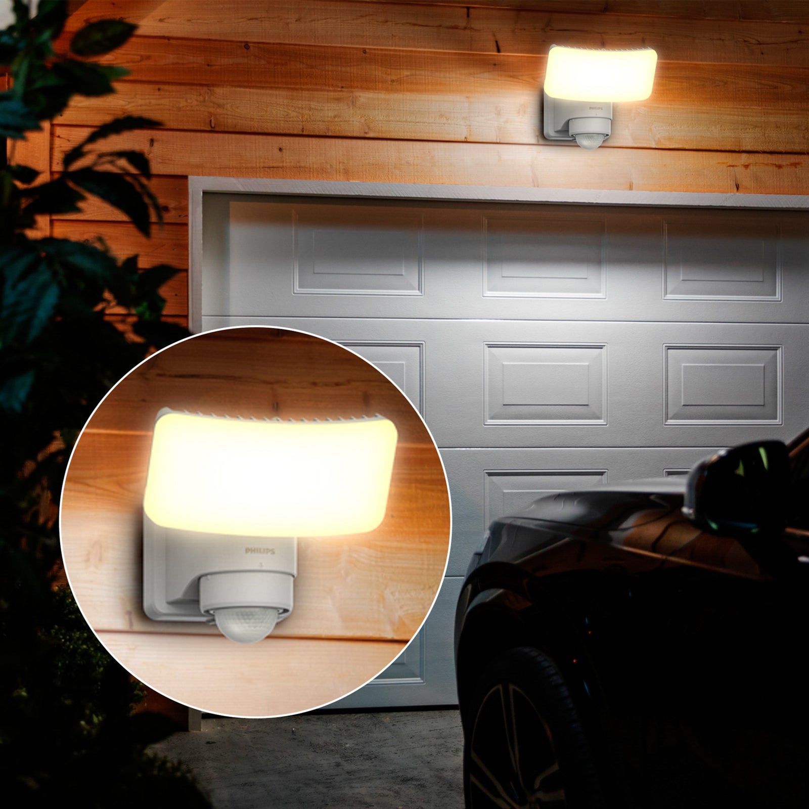 Solarpanel til LED solcellespot Tylus med bevegelsessensor hvit 6W IP44