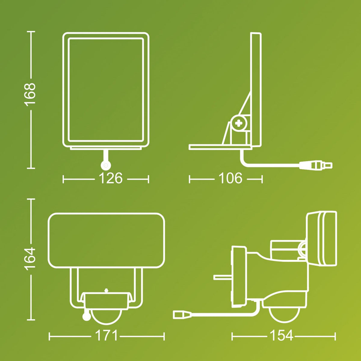 LED solcellespot Tylus med bevegelsessensor svart IP44 Philips bakside