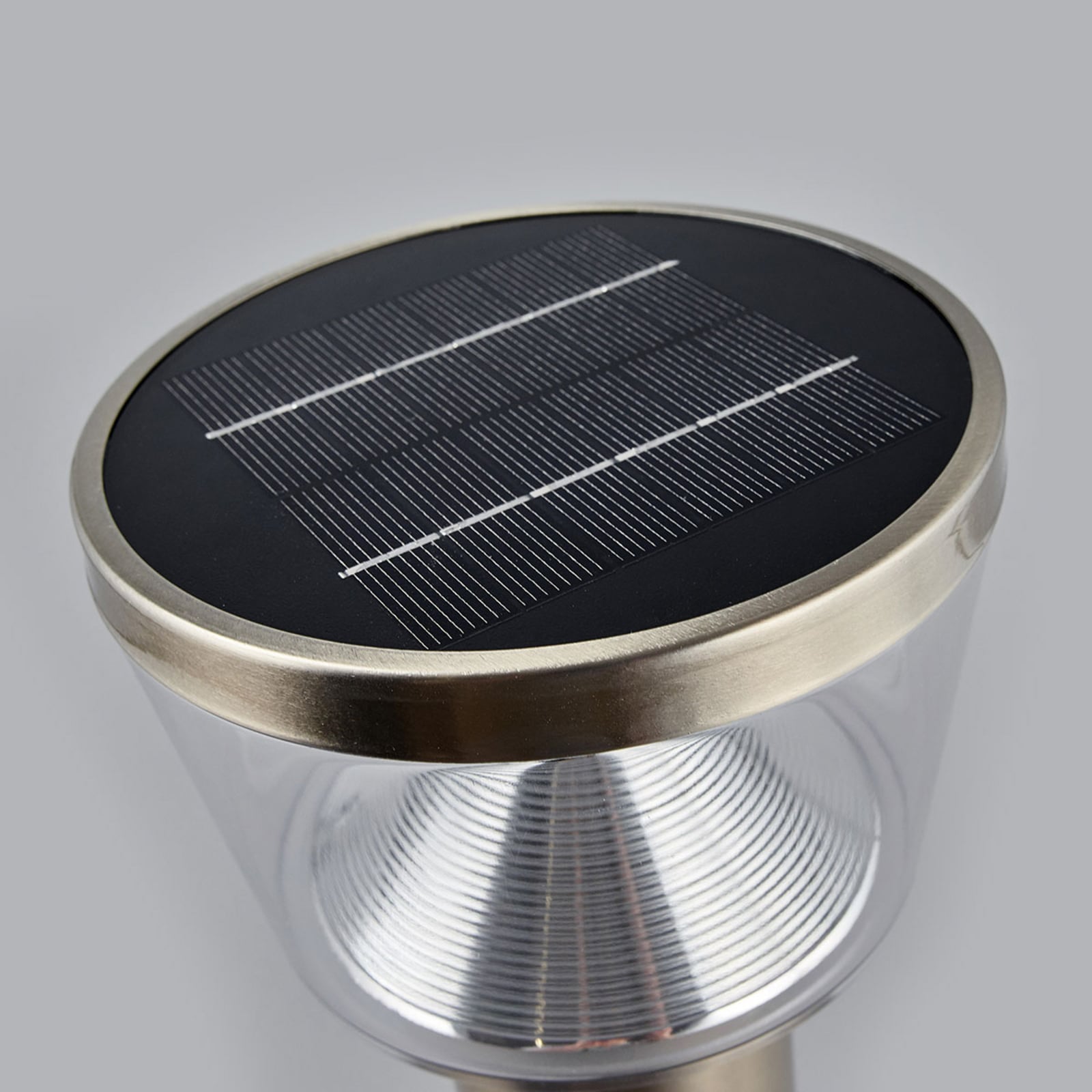 LED solcellestolpelampe Antje med bevegelsessensor IP44 sideprofil