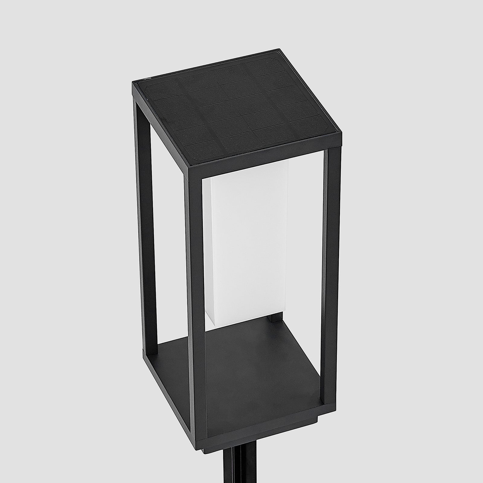 LED solcellestolpelampe Eliel og skumringssensor
