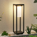 LED solcellestolpelampe Eliel 50 cm antrasitt IP54 forfra